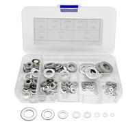 Kzouenzu Set Di Rondelle In Acciaio Inossidabile [180 Pezzi], Rondelle Di Sicurezza In Acciaio Inox, Per La Domestica, Riparazioni In Fabbrica, Cucine - M2 M2.5 M3 M4 M5 M6 M8 M10, 8 Dimensioni