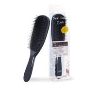 Kzouenzu Spazzola Per Capelli Bagnata, Perfetta Per Capelli Lunghi, Spessi, Ricci E Strutturati, Impugnatura Ergonomica [Nero]
