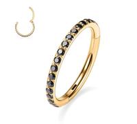 Kzslive 16G CZ Naso Anelli Septum Clicker 316L Chirurgico Acciaio Segmento Helix Cartilage Orecchini Speranza Daith Piercing Gioielli