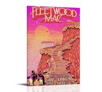 KZXBOCXHV Fleetwood - Stampa artistica da parete su tela, motivo: Mac, per casa, palestra, ufficio, camera da letto, decorazione da parete in stile retrò, 50 x 75 cm, con cornice