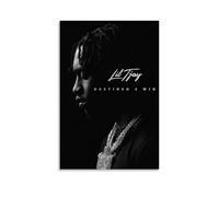 KZXBOCXHV Poster su tela, motivo: Lil Tjay Destined 2 Win, stampa artistica da parete per casa, palestra, ufficio, camera da letto, decorazione da parete in stile retrò, 40 x 60 cm, senza cornice