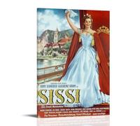 KZXBOCXHV Sissi - Stampa artistica da parete su tela, motivo: la giovane imperatrice, stampa su tela, per casa, palestra, ufficio, camera da letto, decorazione da parete, stile retrò, 50 x 75 cm, con