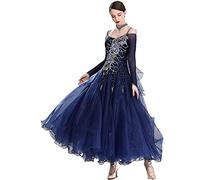 kzytamz Vestiti da Ballo Standard Ballroom Abiti Tango Abito da Sera da Donna Abito da Sera Sexy Senza Schienale Abito da Valzer Moderno Elegante Senza Maniche Regalo Donna
