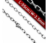 L-55cm L-3.5mm Catena A Maglie Faithfull C IN Acciaio Inossidabile Con Fermaglio