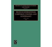 L.A. Nail Issues in International Corporate Control and Gover (Copertina rigida)