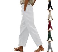 L’Affare Lampo di Oggi Pantaloni Casual da Donna per l'uso Quotidiano. Comodi Lunghi con Tasche Laterali e finte Posteriori. Perfetti la Primavera L'Estate. Ideali Magliette Outfit (Black-B, M)