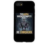 L"alfa non compete, conquista il divertente meme alfa del lupo Custodia per iPhone SE (2020) / 7/8