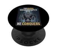 L"alfa non compete, conquista il divertente meme alfa del lupo PopSockets PopGrip Adesivo