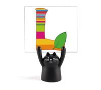 L alfabeto arancione frutta carino su modello memo titolare cartone animato gatto nero stand decorazione