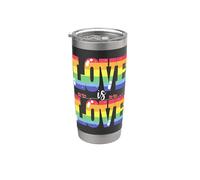 L"amore è amore Orgoglio Orgoglio Uomini & Donne LGBT Felice Divertimento Vero Luv Bicchiere termico in acciaio inox doppia parete
