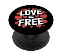 L"amore è uguale a un messaggio positivo gratuito Inspirational PopSockets PopGrip Adesivo