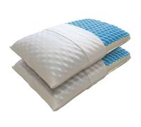 L’ANTICO ARCOLAIO - Coppia Cuscini Memory Foam Struttura Interna Bugnato Antiacaro Anallergico (40x70cm) Cuscini Letto Matrimoniale, Guanciale Letto Made in Italy (2, Federa Bianca, Altezza 13)