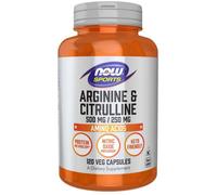 NOW Foods Arginine 500mg con citrullina 250 mg-120 Caps NOW0037