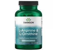 L-arginina e L-ornitina 100 capsule rigenerazione muscolare Swanson Health Pr...