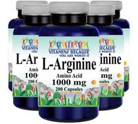 L-Arginina Forma Libera 1000mg 5X200 Capsule Di Vitamine Perché