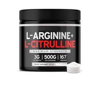 L-ARGININE L-CITRULLINA 3000mg 500 Grammi Polvere Amino Acid No Ogm / Gluten