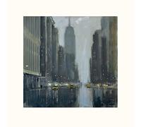 L' Arte Gruppo (Early Commute, 5th Avenue Jon Barker Stampa) - Formato 40 x 40 cm, Carta, Multicolore, 40 x 40 x 1.3 cm