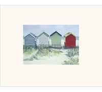L' Arte Gruppo Jane Hewlett (Suffolk Beach capanne) - Formato 24 x 30 cm, Carta, Multicolore, 24 x 30 x 1.3 cm