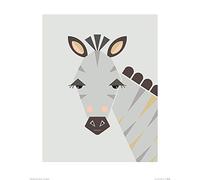 L' Arte Gruppo Little Design Haus (Zebra) - Stampa Artistica 40 x 50 cm, Carta, Multicolore, 40 x 50 x 1.3 cm