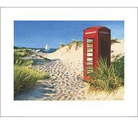 L' Arte Gruppo Margaret Heath (Beach Kiosk) - Stampa Artistica 40 x 50 cm, Carta, Multicolore, 40 x 50 x 1.3 cm