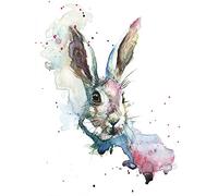 L' Arte Gruppo Sarah Stokes (March Hare) - Stampa su Tela 30 x 40 cm, Legno, Multicolore, 30 x 40 x 1.3 cm