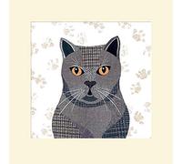 L' Arte Gruppo Simon Hart (British Short Hair) - Formato 40 x 40 cm, Carta, Multicolore, 40 x 40 x 1.3 cm