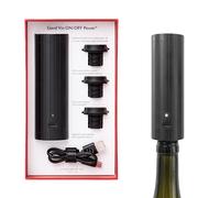 L’ATELIER DU VIN - Pompa per vino elettrica Gard’Vin On/Off Power + 3 tappi - Preserva gli Aromi delle tue Bottiglie Aperte