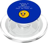 L"autismo non è contagioso Il mio sorriso ASD La neurodiversità accetta PopSockets PopGrip per MagSafe