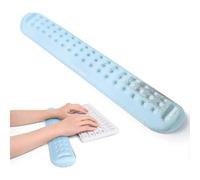 (L, Blue) Superfine Memory Foam Keyboard Mouse Wrist Rest, Memory Foam Wrist Cushion Support Easy Typing & Pain Relief For Office - PJ