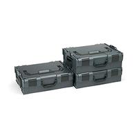 L-BOXX 136 Gr2 Antracite Vuota 3er Set - Sistema di Trasporto Innovativo