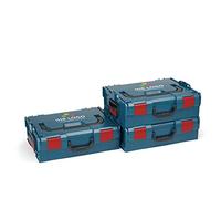 L-BOXX L BOXX 136 - Set da 3 pezzi, misura 2 blu professionale, adattabile individualmente con il vostro logo, cassetta degli attrezzi in plastica, cassetta degli attrezzi professionale vuota