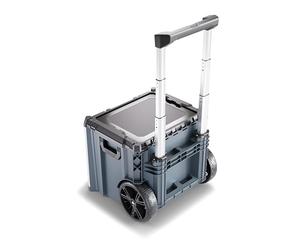 L-BOXX Large Rolling Tool Box - Cassetta degli attrezzi con ruote impermeabile IP65 - Cassetta degli attrezzi robusta con manico telescopico, scomparto aggiuntivo e blocco di sicurezza