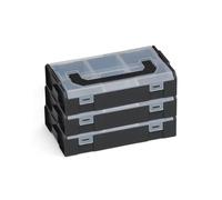 L-BOXX - Mini scatola portaoggetti con coperchio trasparente, 3 pezzi, set di mini valigetta per attrezzi, viti e tasselli