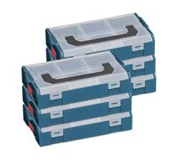 L-BOXX Mini Set da 6 - Professionale Blu | Robusti Cassetti Portautensili per Piccoli Articoli | Sistema a Clic, Impilabile, Idoneo per Alimenti | Ideale per Professionisti e Fai da Te