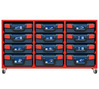 L-BOXX - Set di 10 guide per cassetta degli attrezzi, compatibili con Bosch Sortimo L-BOXX 102/136/238/374, colore rosso