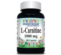 L-Carnitina 1000mg (Forma Libera) 200 Capsule Di Vitamins Because