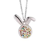 l Chitarra Pepe Calcio Illustrazione Coniglio Collana Ciondolo Bunny Animale Gioielli Regalo