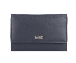 L.Credi Portafoglio Evelyn RFID in pelle 14,5 cm blu