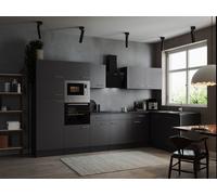 L Cucina Cucinino Winkelküche Grigio Opaco Grigio Oliver 340 X 172 CM respekta