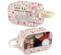 L&D Borsa per il trucco da infermiera L&D Borsa regalo per infermiere L&D Regalo di ringraziamento per infermieri Nicu ostetrica ostetrica ostetrica borsa da toilette da viaggio borsa cosmetica, L&d