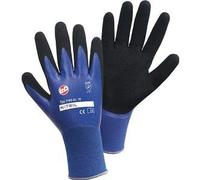 L+D Leipo+ Doehle 1169 - Guanti a maglia fine in nylon Nitrile Aqua con doppio colore blu