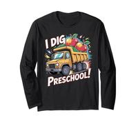 l Dig Preschool Dump Truck First Day of School Maglia a Manica