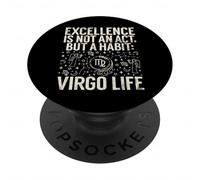 L"eccellenza non è un atto ma un"abitudine Vergine Vita Vergine PopSockets PopGrip Adesivo