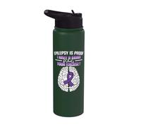 L"epilessia è la prova che ho consapevolezza dell"epilessia epilettica cerebrale Stainless Steel Insulated Water Bottle