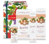 L' Erbolario - KARITE' PURO - Confezione regalo in scatola originale (bagnoschiuma, crema corpo, crema mani, burro labbra)