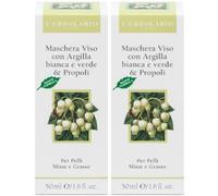 L`Erbolario Maschera Viso per Pelli Miste e Impure 2x50 ml Soluzione