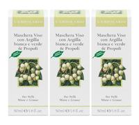 L`Erbolario Maschera Viso per Pelli Miste e Impure 3x50 ml Soluzione