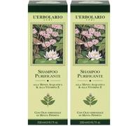 L`Erbolario Shampoo Purificante alla Menta e alla Vitamina E 2x200 ml