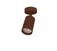 L+ Faretto Led soffitto o parete orientabile, in metallo, Lampadario cucina moderno, Plafoniera Led, diametro 6cm, attacco per lampadina GU10 (Corten)