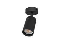 L+, Faretto Led soffitto o parete orientabile, in metallo, Lampadario cucina moderno, Plafoniera Led, diametro 6cm, attacco per lampadina GU10 (Nero)